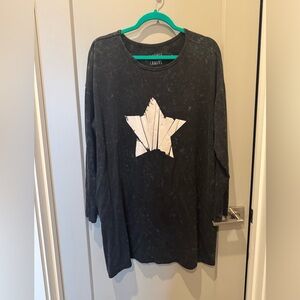 Vintage Black Graphic T-Shirt Dress